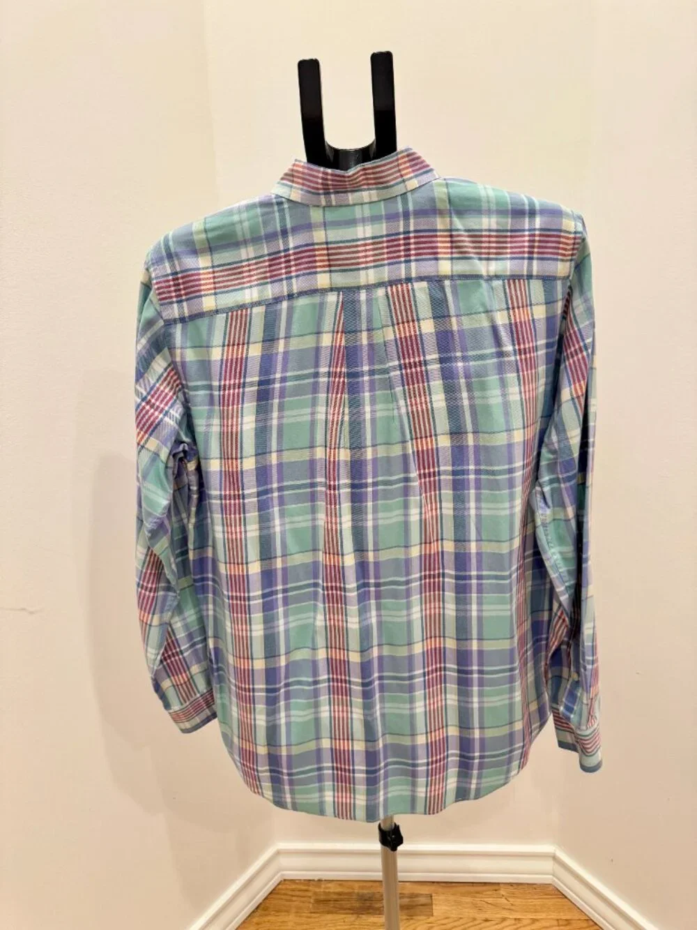 Polo Ralph Lauren Pastel Plaid Button Down Shirt Youth XL 18-20 Fit Mens XS EUC